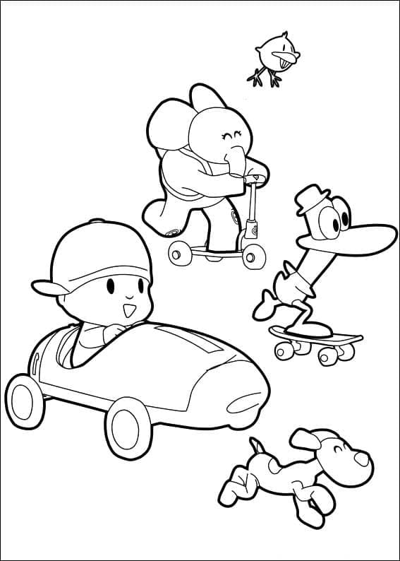 Yazdırılabilir Ücretsiz Pocoyo Boyama Sayfası