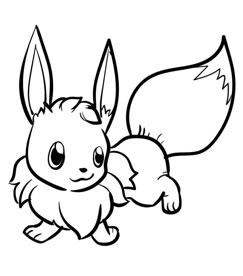 Yazdırılacak Eevee Boyama Sayfası