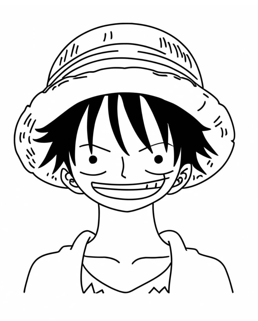 Yazdırılacak Luffy Boyama Sayfası