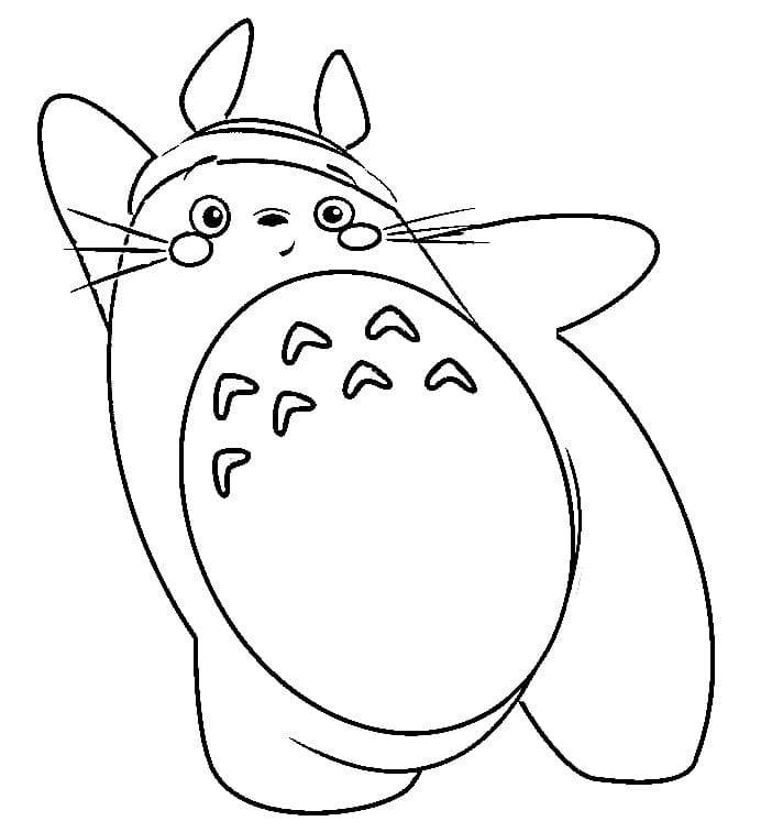 Yazdırılacak Totoro Boyama Sayfası