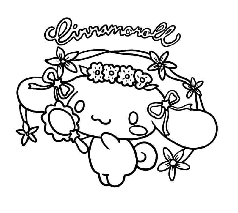 Zarif Cinnamoroll Boyama Sayfası