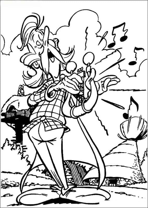 1 Yaş Çocuklar İçin Asteriks ve Oburiks Boyama Sayfası