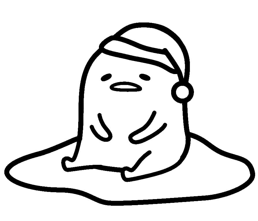 1 Yaş Çocuklar İçin Gudetama Boyama Sayfası