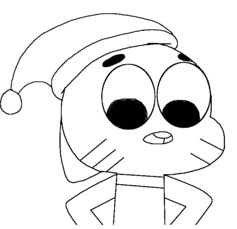 1 Yaş Çocuklar İçin Gumball Boyama Sayfası