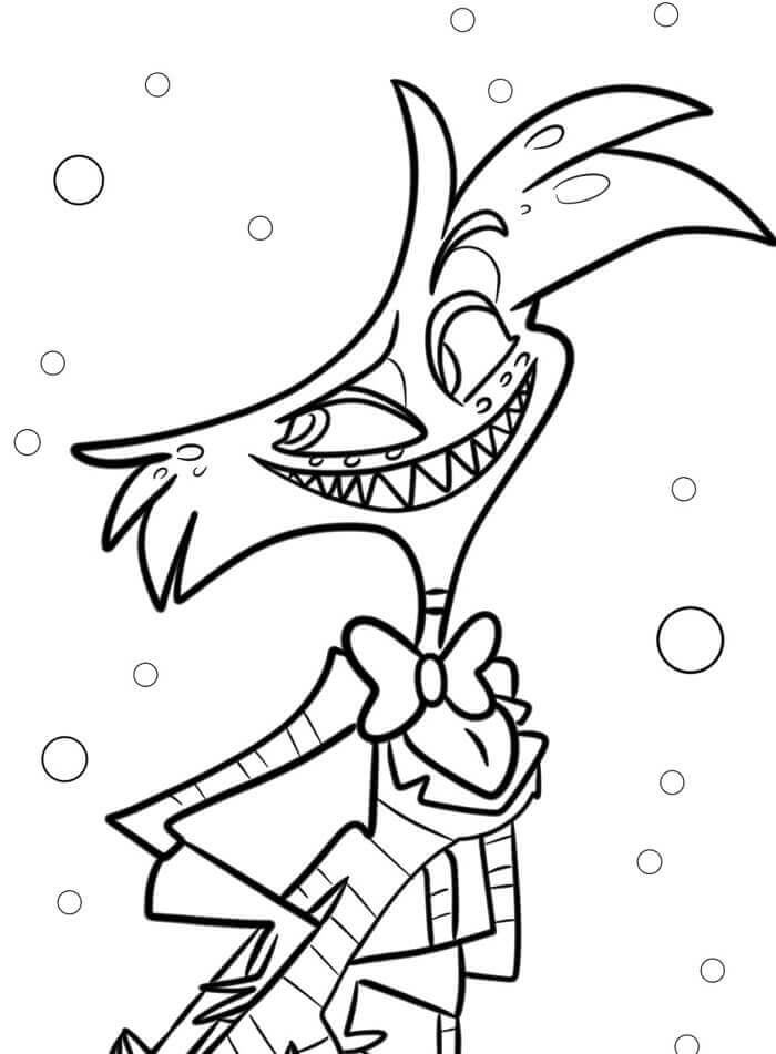 1 Yaş Çocuklar İçin Hazbin Hotel Boyama Sayfası