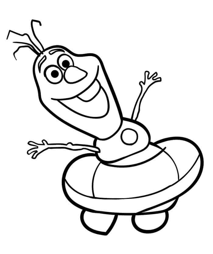 1 Yaş Çocuklar İçin Olaf Boyama Sayfası