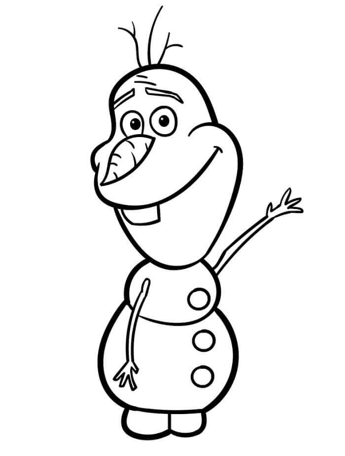 2 Yaş Çocuklar İçin Olaf Boyama Sayfası