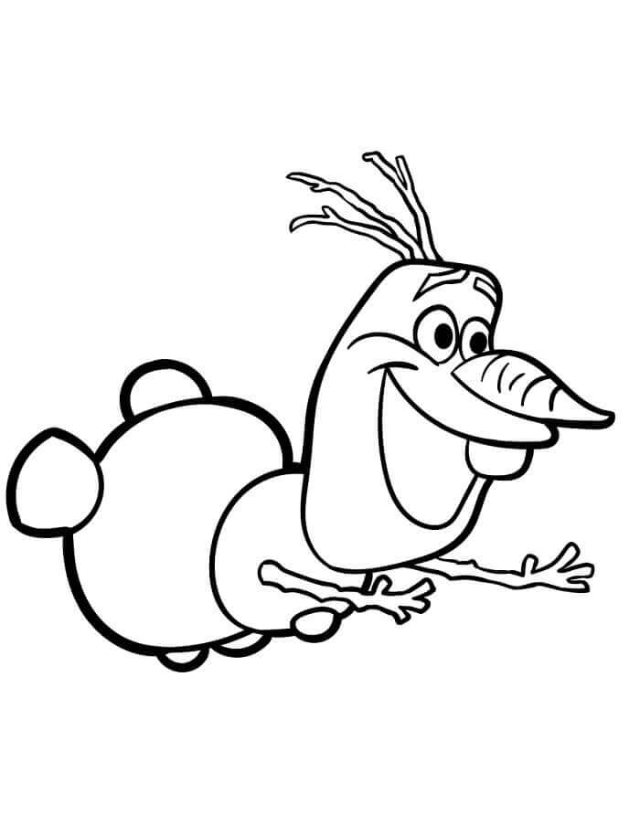 3 Yaş Çocuklar İçin Olaf Boyama Sayfası