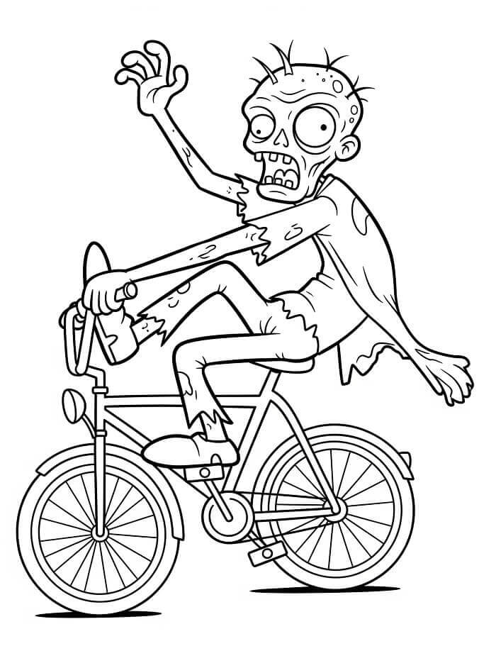 3 Yaş Çocuklar İçin Zombi Boyama Sayfası