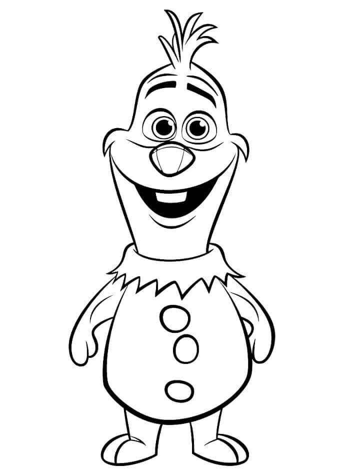 4 Yaş Çocuklar İçin Olaf Boyama Sayfası