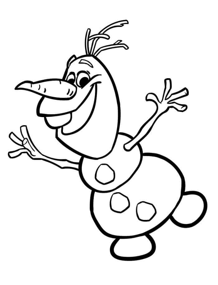 5 Yaş Çocuklar İçin Olaf Boyama Sayfası