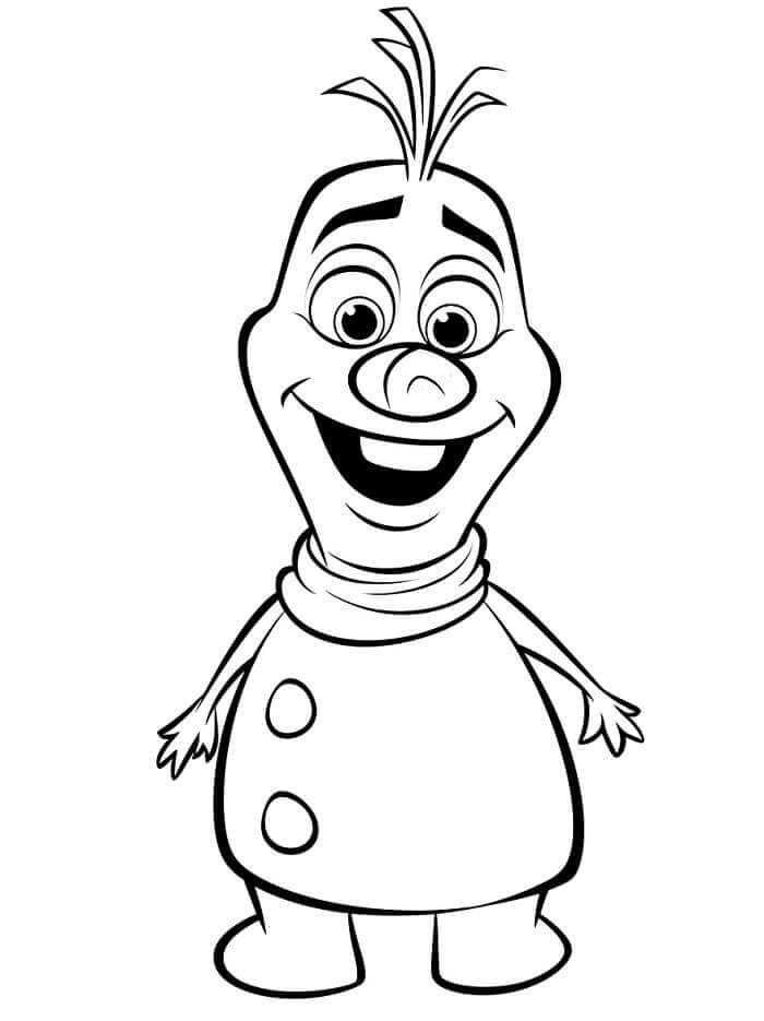 6 Yaş Çocuklar İçin Olaf Boyama Sayfası