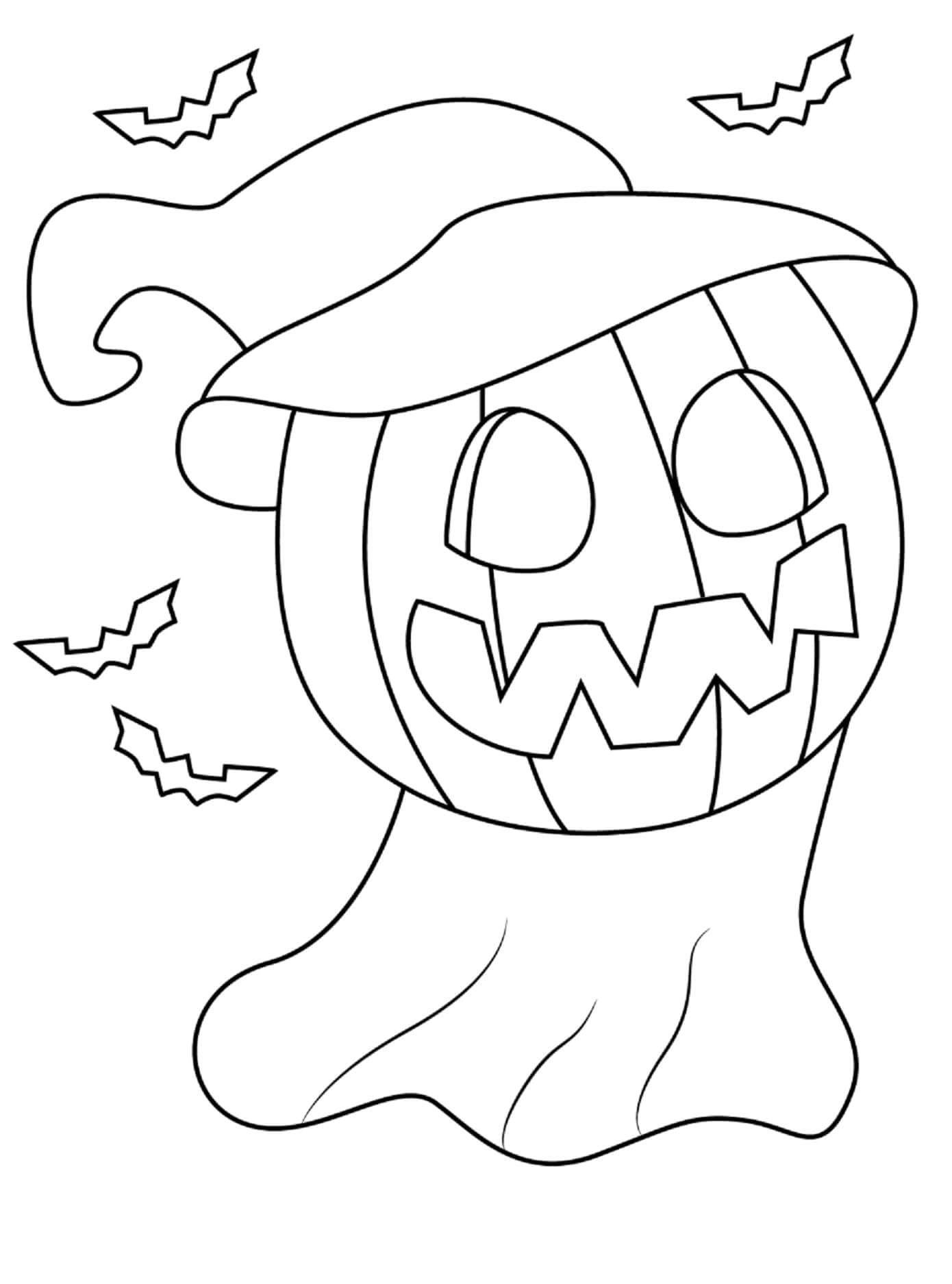 Balkabağı Hayalet Boyama Sayfası