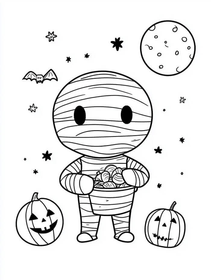 Basit Mumya Boyama Sayfası