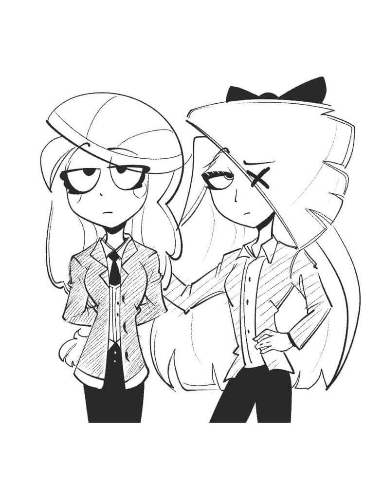 Bedava Hazbin Hotel Görseli Boyama Sayfası