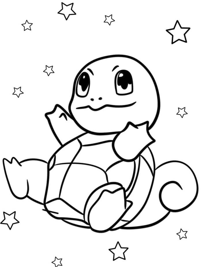 Bedava Squirtle Görseli Boyama Sayfası