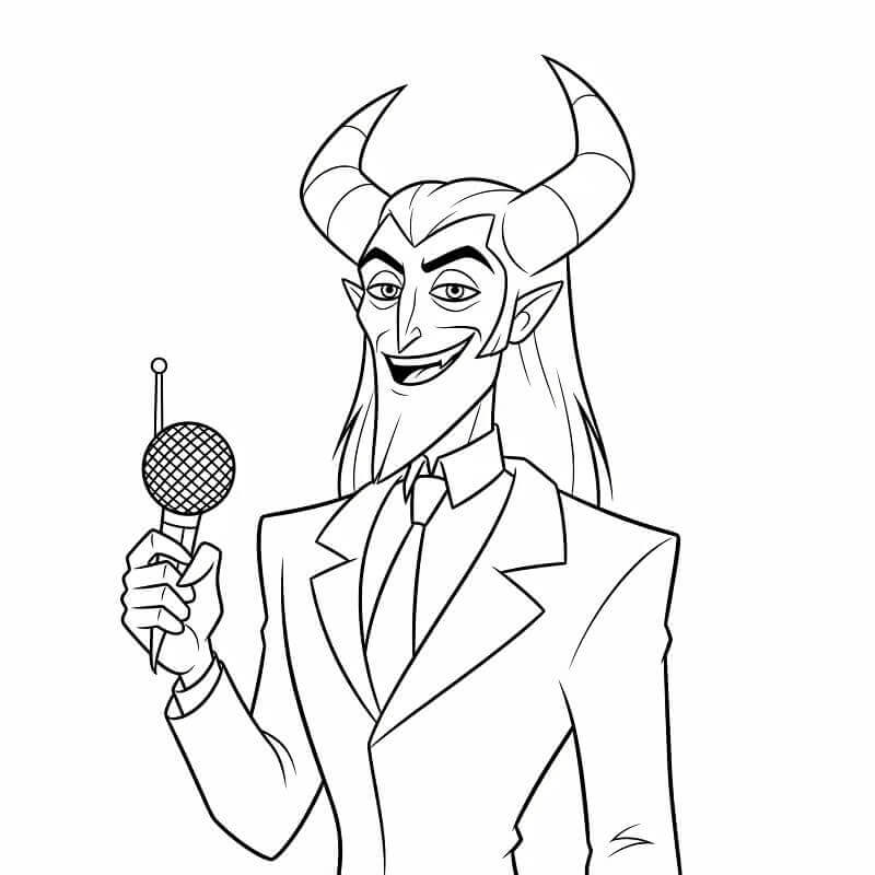 Bedava Yazdırılabilir Hazbin Hotel Boyama Sayfası