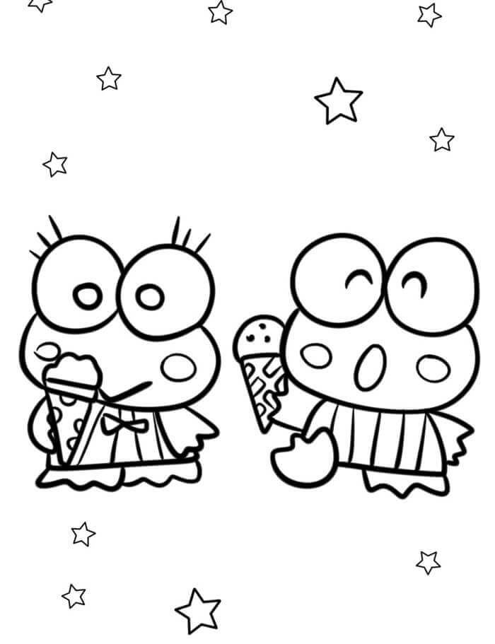 Bedava Yazdırılabilir Keroppi Boyama Sayfası