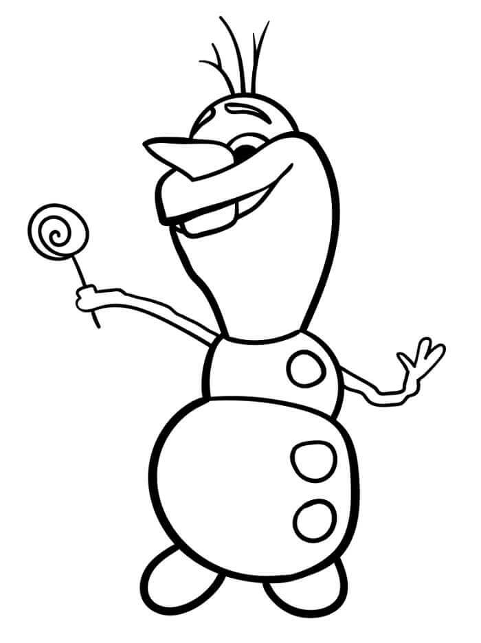 Bedava Yazdırılabilir Olaf Boyama Sayfası