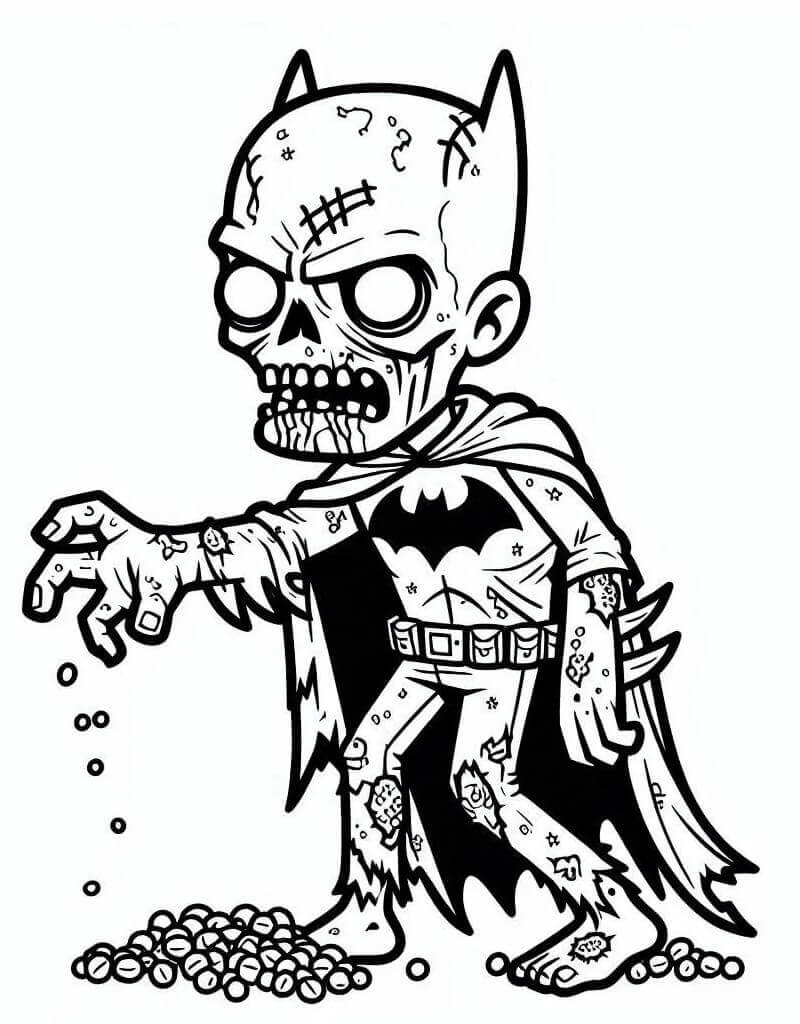 Bedava Yazdırılabilir Zombi Boyama Sayfası