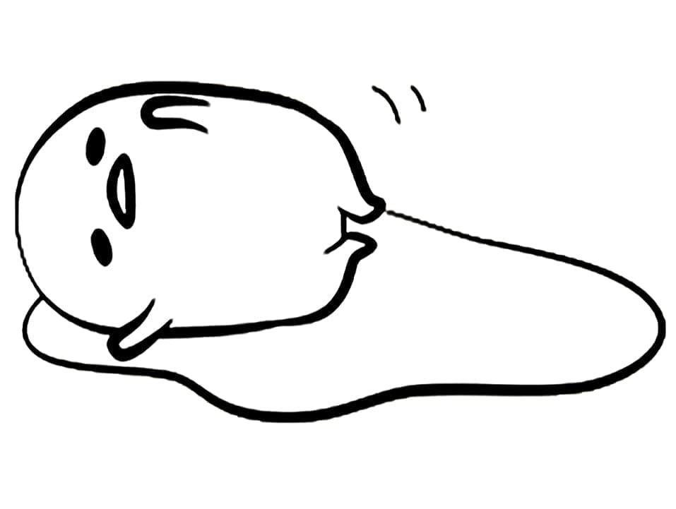 Bedava Yazdırılacak Gudetama Boyama Sayfası