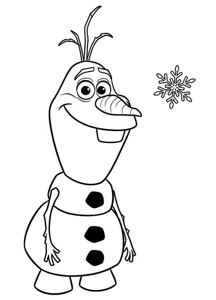 Bedava Yazdırılacak Olaf Boyama Sayfası