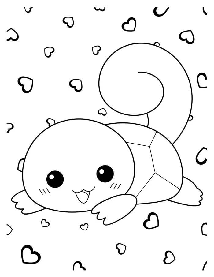 Bedava Yazdırılacak Squirtle Boyama Sayfası