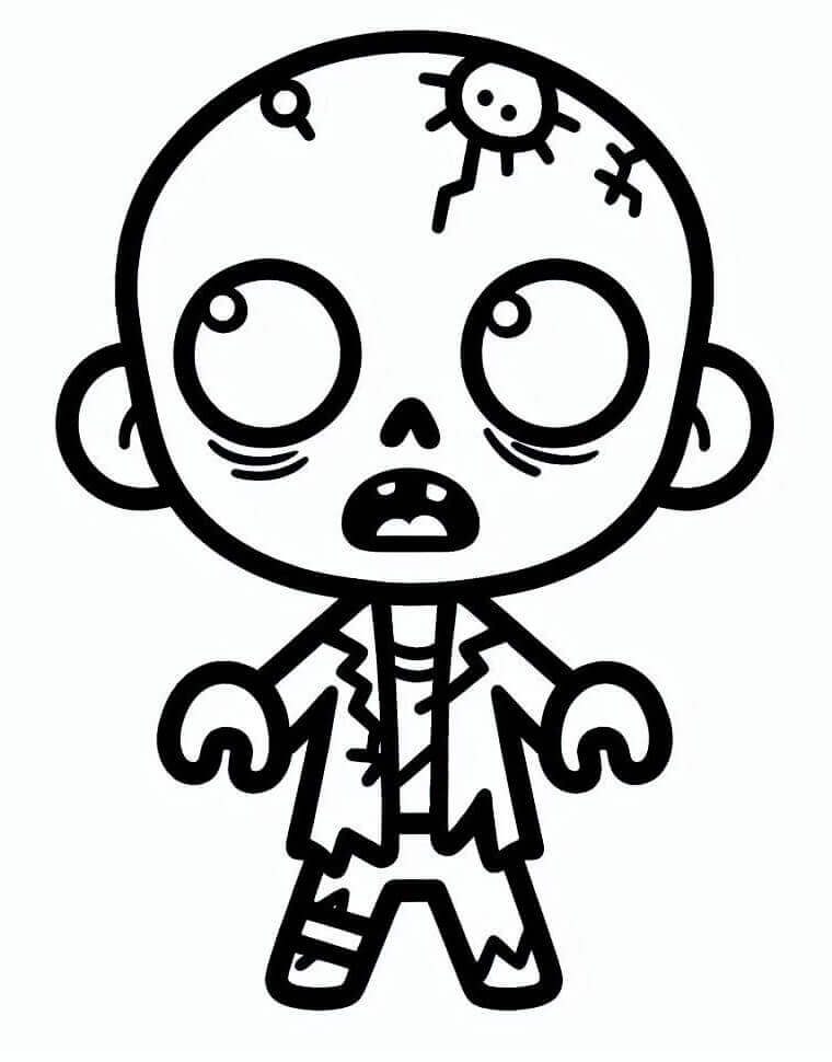 Bedava Zombi Görseli Boyama Sayfası