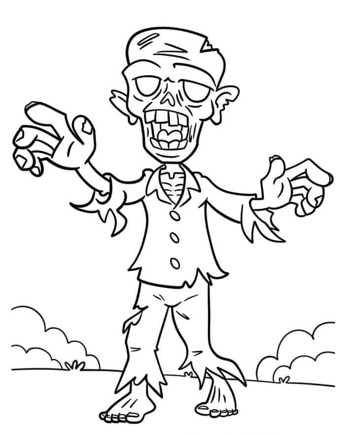 Bedava Zombi Boyama Sayfası