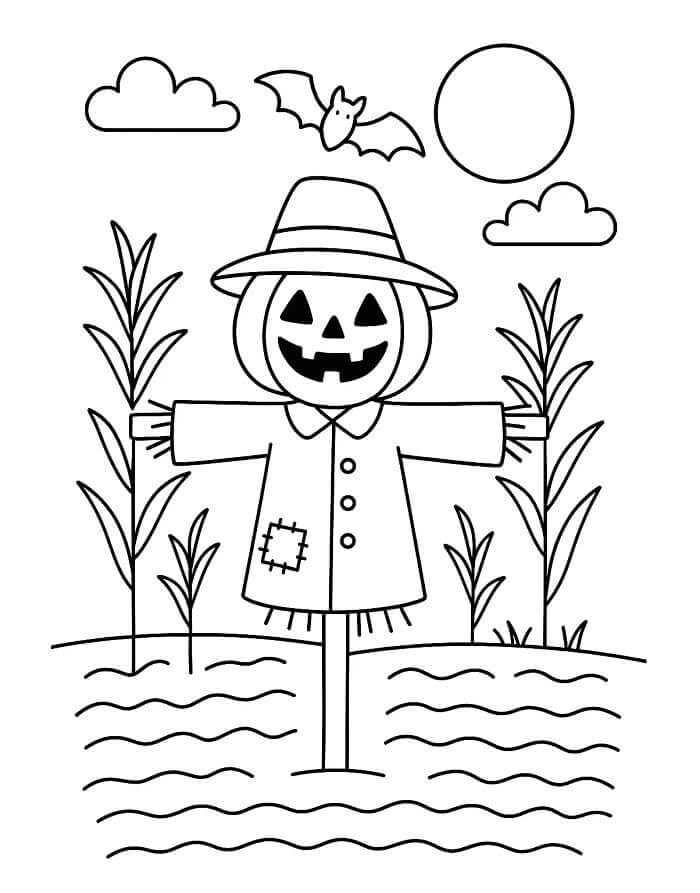 Bir Korkuluk Boyama Sayfası