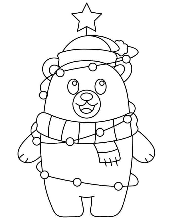 Bir Kutup Ayısı Boyama Sayfası