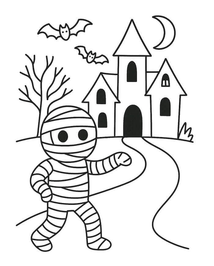 Bir Mumya Boyama Sayfası