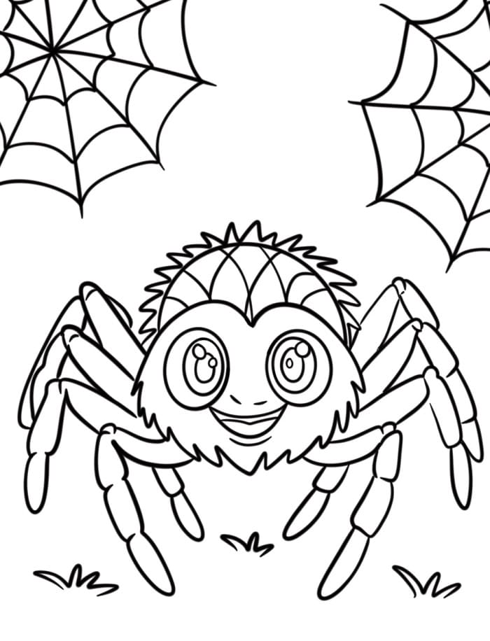Bir Örümcek Boyama Sayfası