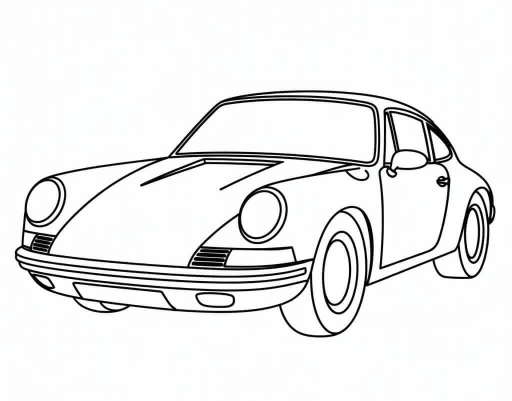 Bir Porsche Boyama Sayfası