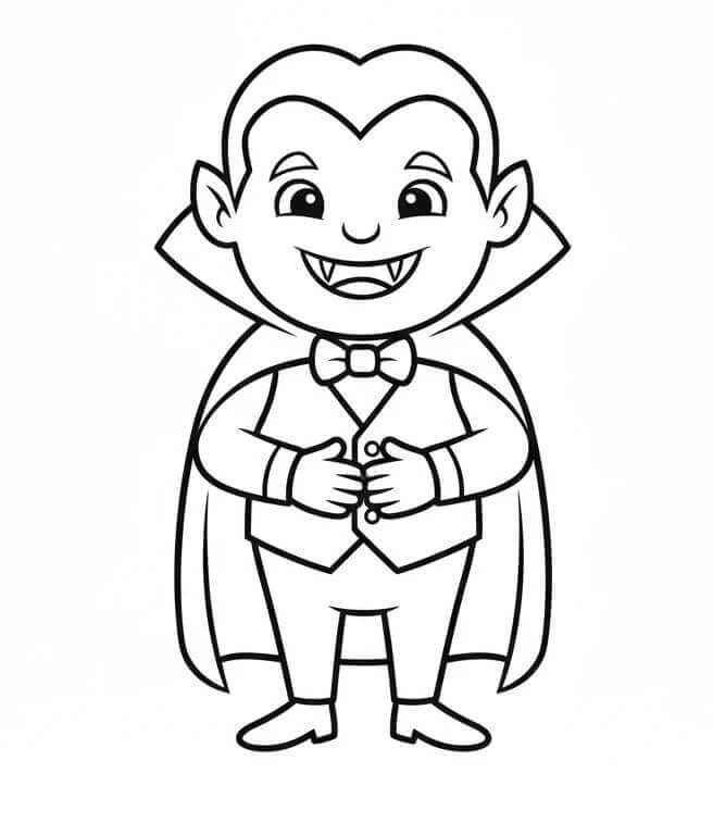 Bir Vampir Boyama Sayfası