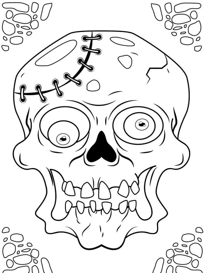 Cadılar Bayramı zombisi Boyama Sayfası