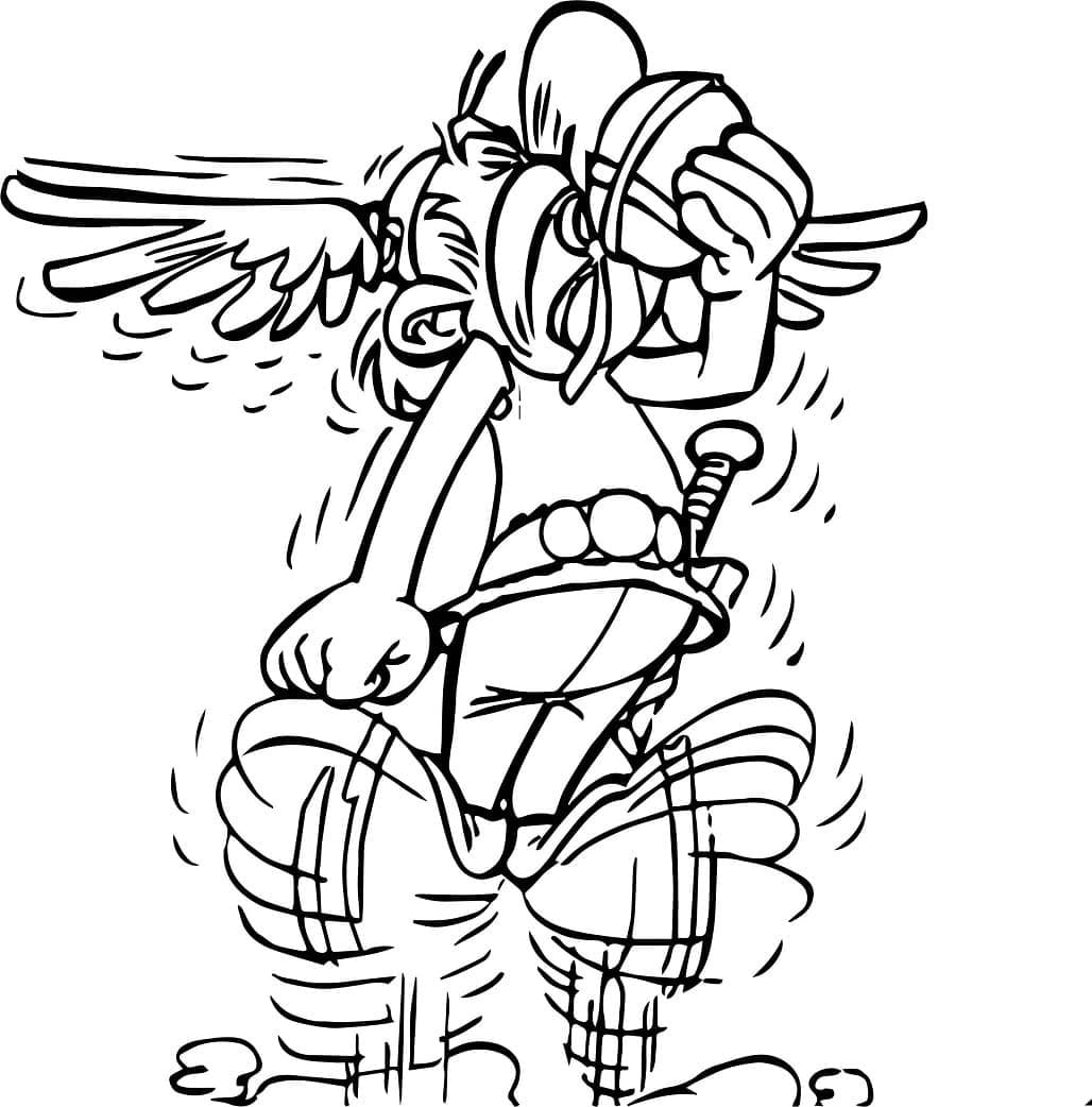 Çizgi Asteriks ve Oburiks Boyama Sayfası