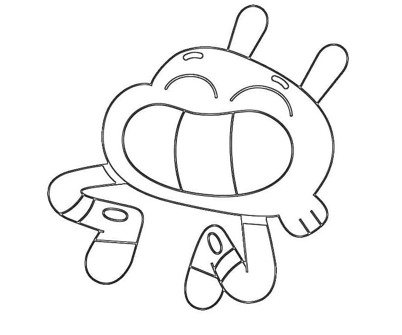 Çizgi Gumball Boyama Sayfası