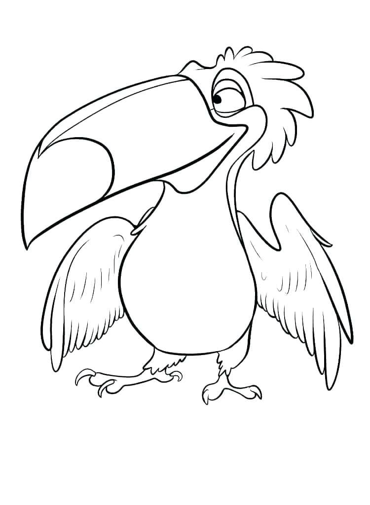 Çizgi Tukan Boyama Sayfası