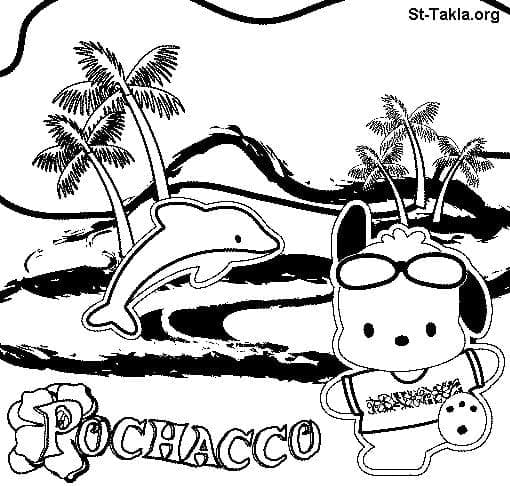 Çocuklar İçin Bedava Pochacco Boyama Sayfası