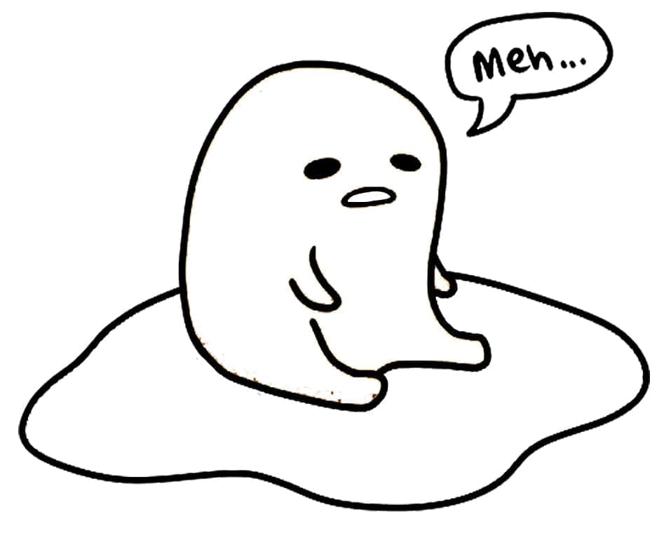 Çocuklar İçin Gudetama Boyama Sayfası