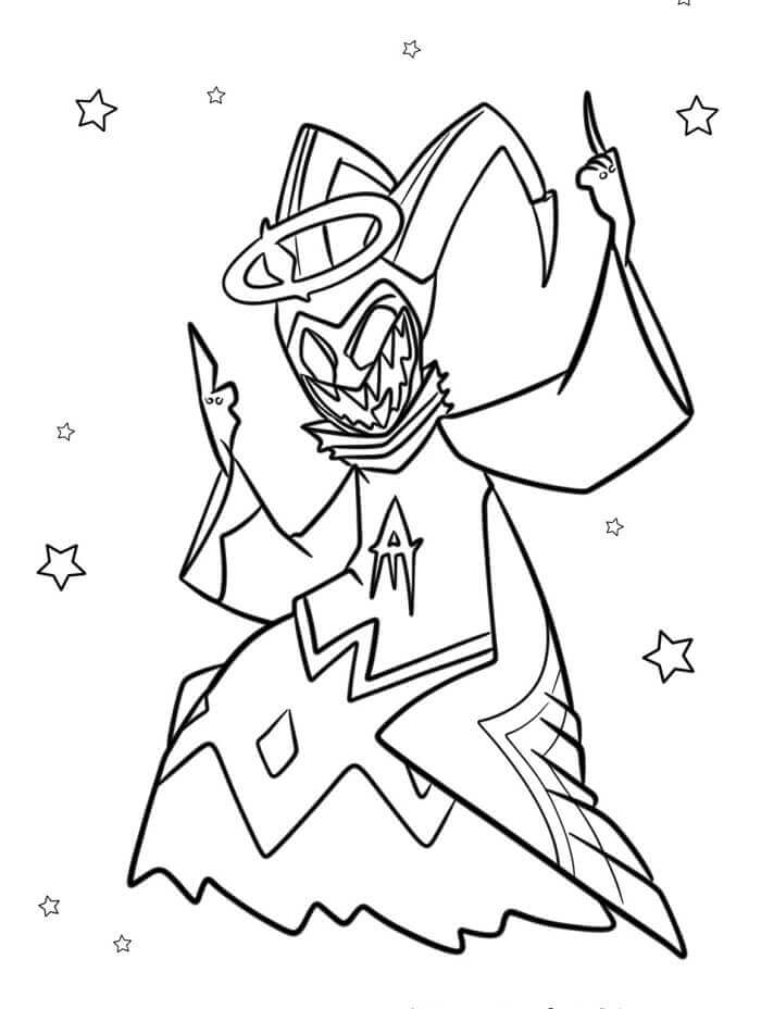 Çocuklar İçin Hazbin Hotel Yazdırılabilir Boyama Sayfası