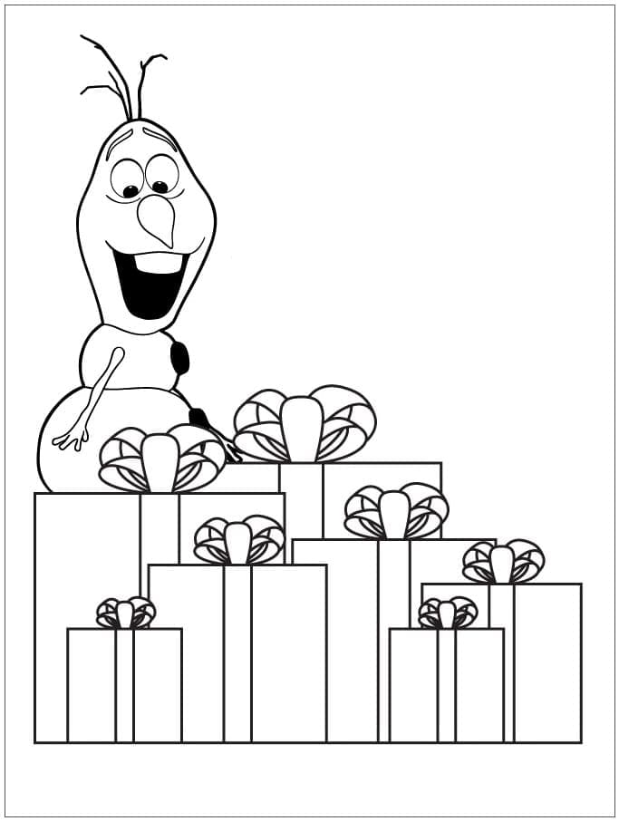 Çocuklar İçin Yazdırılabilir Olaf Boyama Sayfası