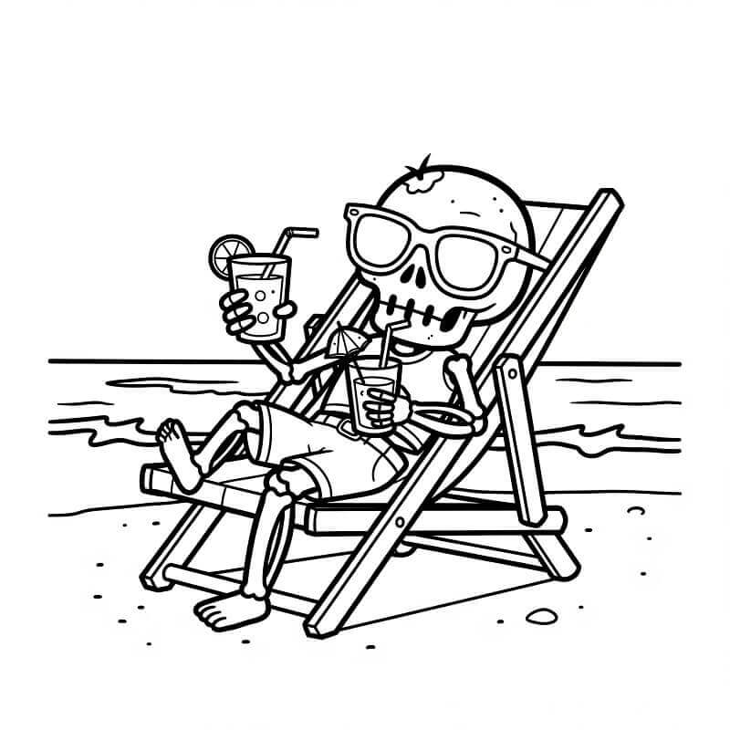 Çocuklar İçin Zombi Yazdırılabilir Boyama Sayfası