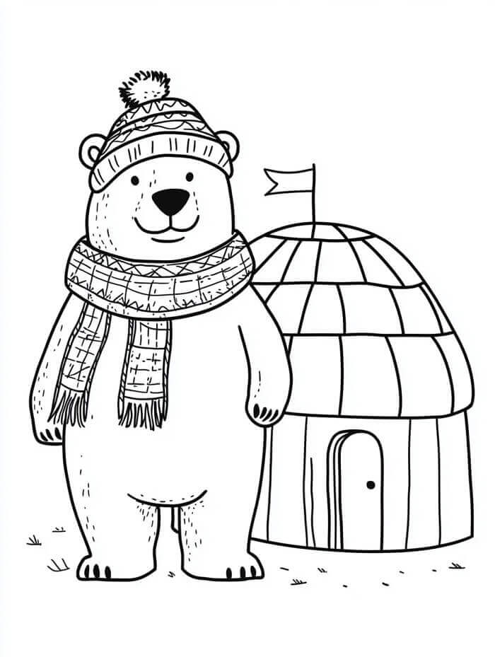 Dev Kutup Ayısı Boyama Sayfası