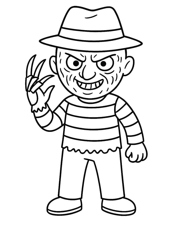 Freddy Krueger Bedava Boyama Sayfası