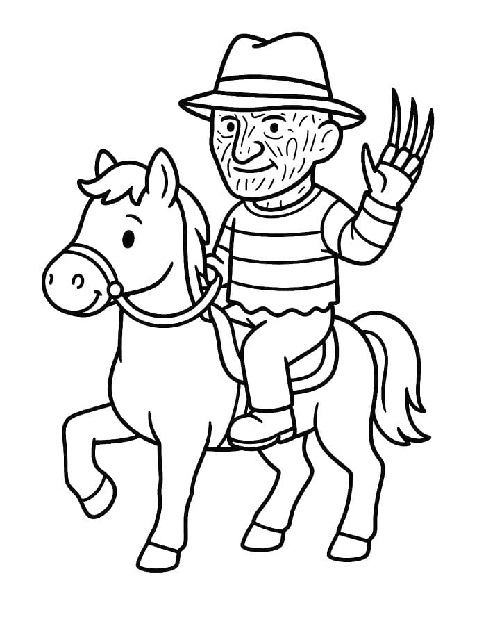 Freddy Krueger Yazdırılabilir Boyama Sayfası