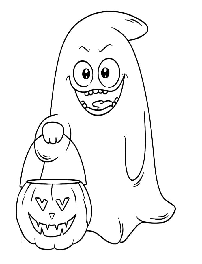 Gülen Hayalet Boyama Sayfası