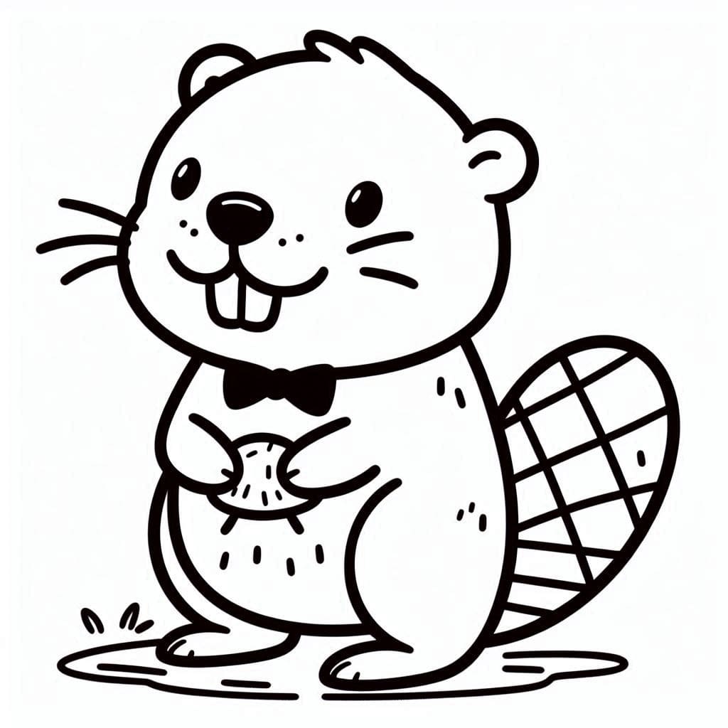 Gülen Kunduz Boyama Sayfası