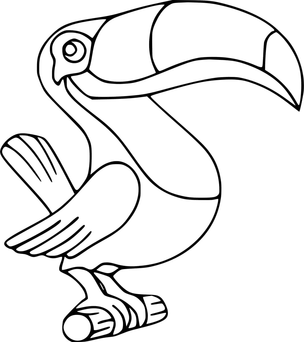 Gülen Tukan Boyama Sayfası